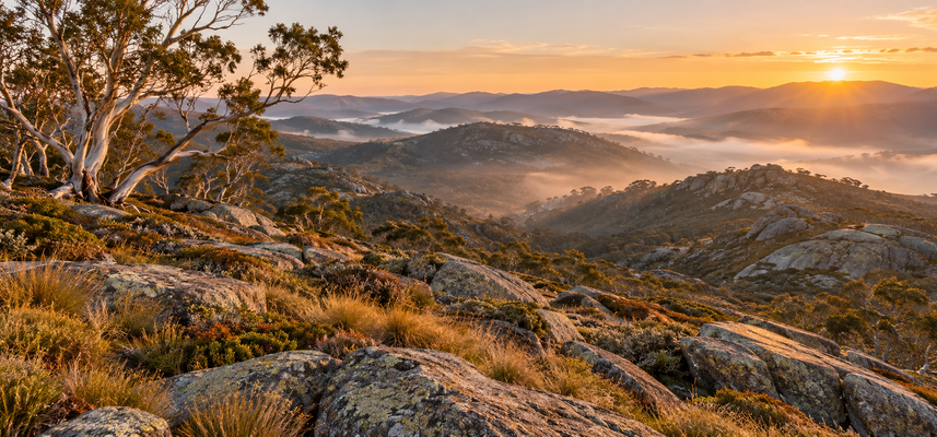 Landscape inspired by granite country in the Australian Alps.
